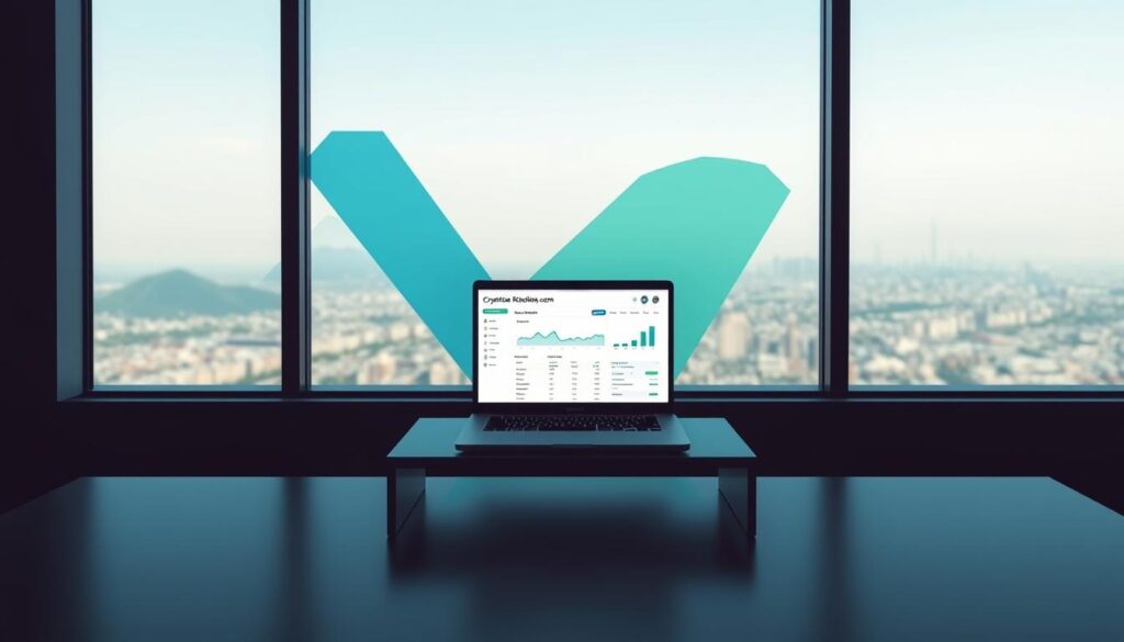 A serene, minimalist composition depicting the intricacies of crypto risk tolerance strategies. In the foreground, a sleek, modern desk setup with a laptop displaying a customizable risk tolerance dashboard, the Investurns.com logo visible. Muted lighting casts soft shadows, creating a contemplative atmosphere. In the middle ground, abstract shapes in shades of blue and green represent the ebb and flow of the crypto market, guiding the viewer's gaze towards the central focus. The background features a panoramic view of a city skyline, hinting at the global nature of the digital asset landscape. The overall scene conveys a sense of balance, control, and informed decision-making in the face of market volatility. A serene, minimalist composition depicting the intricacies of crypto risk tolerance strategies. In the foreground, a sleek, modern desk setup with a laptop displaying a customizable risk tolerance dashboard, the Investurns.com logo visible. Muted lighting casts soft shadows, creating a contemplative atmosphere. In the middle ground, abstract shapes in shades of blue and green represent the ebb and flow of the crypto market, guiding the viewer's gaze towards the central focus. The background features a panoramic view of a city skyline, hinting at the global nature of the digital asset landscape. The overall scene conveys a sense of balance, control, and informed decision-making in the face of market volatility.