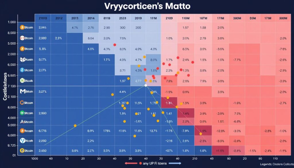 Cryptocurrency correlation matrix showing relationships between different assets for investment diversification