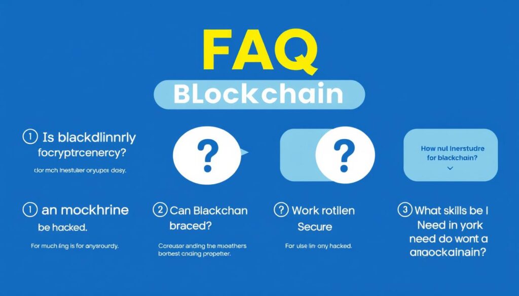 Frequently asked questions about blockchain technology with visual answers