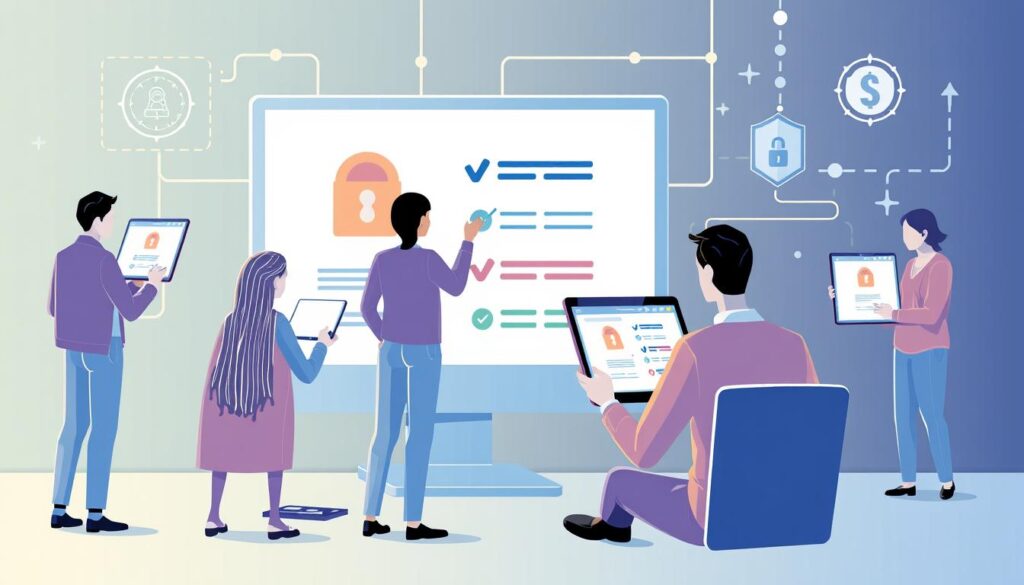 Secure blockchain voting system showing transparent election process with broad impact on democracy Secure blockchain voting system showing transparent election process with broad impact on democracy