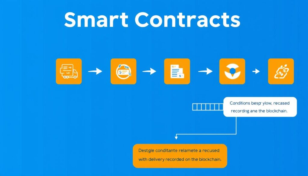 Smart contracts explained with an illustration of automated contract execution on blockchain