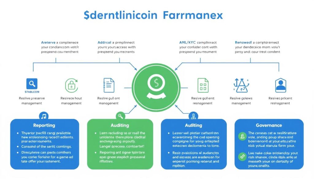 Stablecoin compliance framework showing key requirements