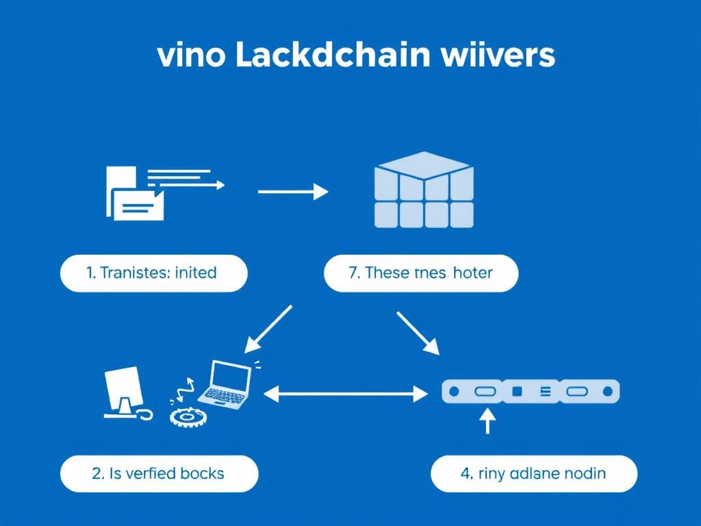 Step-by-step illustration of how blockchain works with transaction blocks being verified