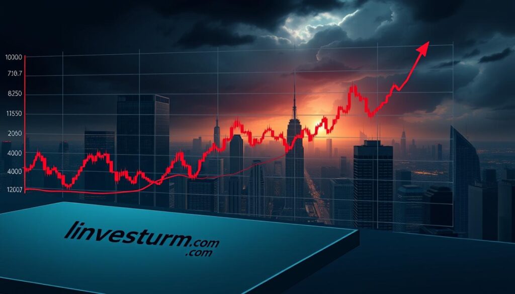 A detailed trading graph showcasing the relationship between testosterone and cortisol levels over time, against a backdrop of a dark, moody financial cityscape. The graph's lines are rendered in bold, vibrant hues, highlighting the dynamic interplay between these two key hormones. The foreground features a sleek, minimalist interface with the investurns.com logo prominently displayed, creating a sense of technological sophistication. The middle ground depicts a panoramic view of towering skyscrapers, their glass facades reflecting the ever-changing market conditions. In the background, a stormy sky with dramatic lighting and cloud formations creates a sense of tension and volatility, mirroring the emotional turmoil experienced by traders. A detailed trading graph showcasing the relationship between testosterone and cortisol levels over time, against a backdrop of a dark, moody financial cityscape. The graph's lines are rendered in bold, vibrant hues, highlighting the dynamic interplay between these two key hormones. The foreground features a sleek, minimalist interface with the investurns.com logo prominently displayed, creating a sense of technological sophistication. The middle ground depicts a panoramic view of towering skyscrapers, their glass facades reflecting the ever-changing market conditions. In the background, a stormy sky with dramatic lighting and cloud formations creates a sense of tension and volatility, mirroring the emotional turmoil experienced by traders.