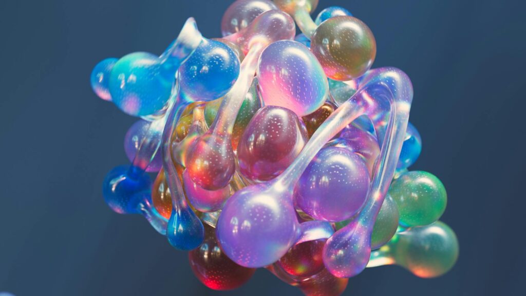 Complex network visualization illustrating the interconnected nature of blockchain data and the importance of on-chain data indexing for accessibility.