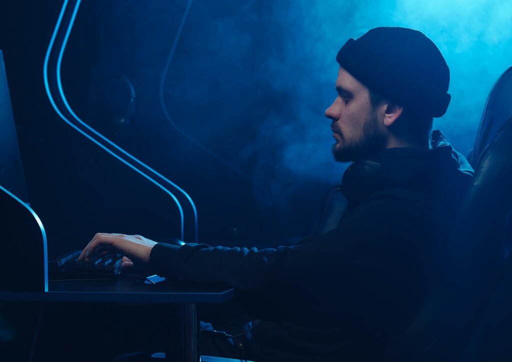 Visual representation of encrypted network connections, highlighting the security aspect of verifiable secret sharing in MPC.