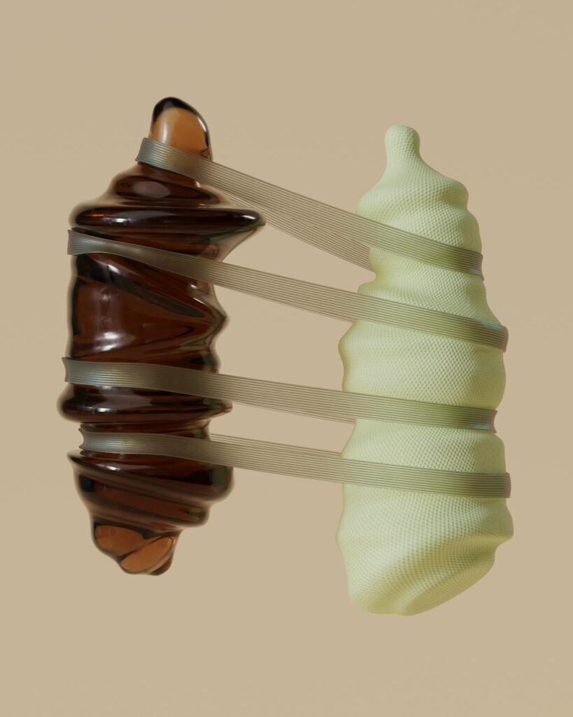 An abstract visualization of interconnected nodes representing the Bitcoin blockchain network.