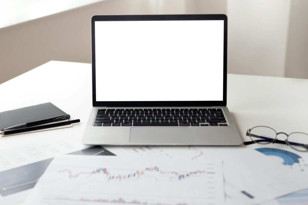 A financial analyst in a modern office looking at a screen filled with charts and graphs, representing institutional investment in DeFi.