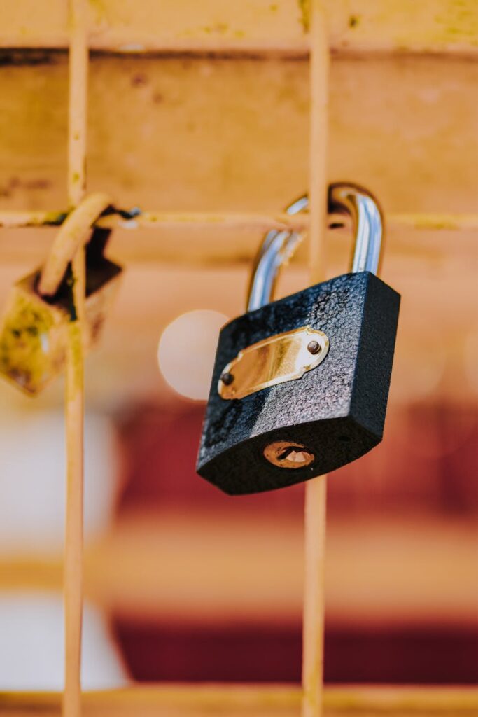 Close-up of a heavy-duty steel safe door, symbolizing the security needed for a crypto generational wealth strategy.