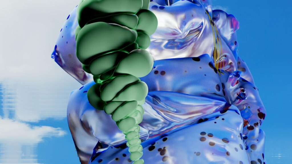 A detailed and futuristic visualization of blockchain technology, highlighting the data-driven nature of crypto staking.