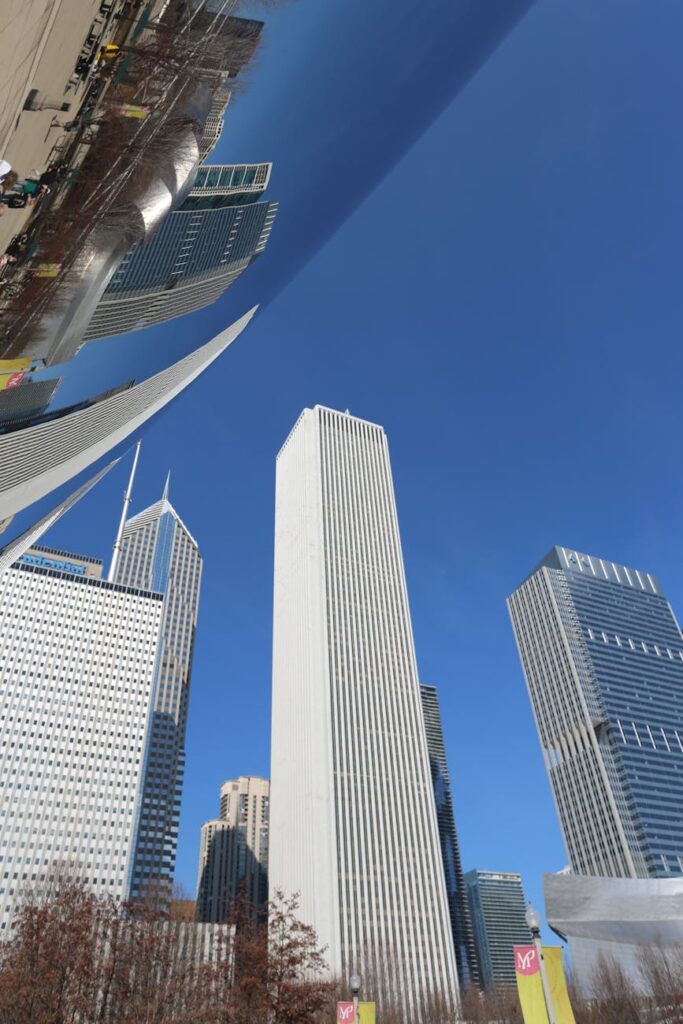 A futuristic city with digital overlays, representing the advanced infrastructure of blockchains like Tezos, Polkadot, and Cardano.