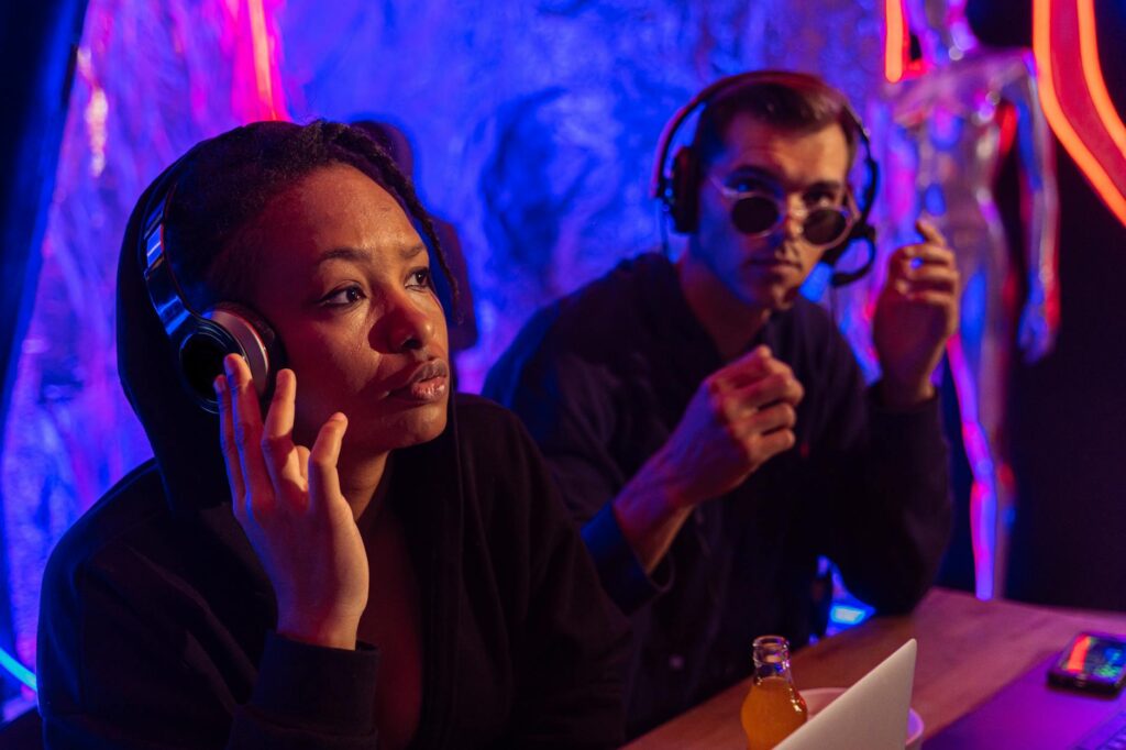 A security auditor intently reviewing complex code on a screen, symbolizing a ZK-circuit audit.