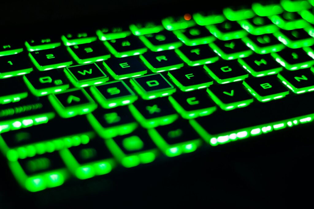 An abstract visualization of a glowing blue and purple blockchain network, illustrating digital transactions and data.