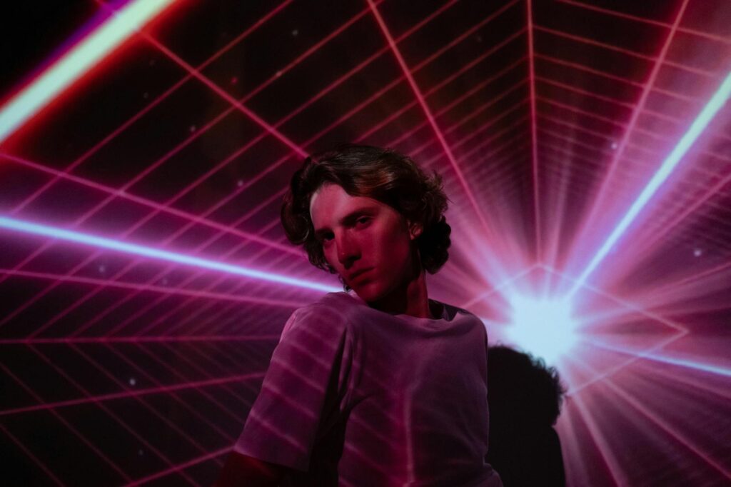 An abstract digital art piece showing interconnected nodes forming a complex blockchain network, symbolizing cryptographic security.