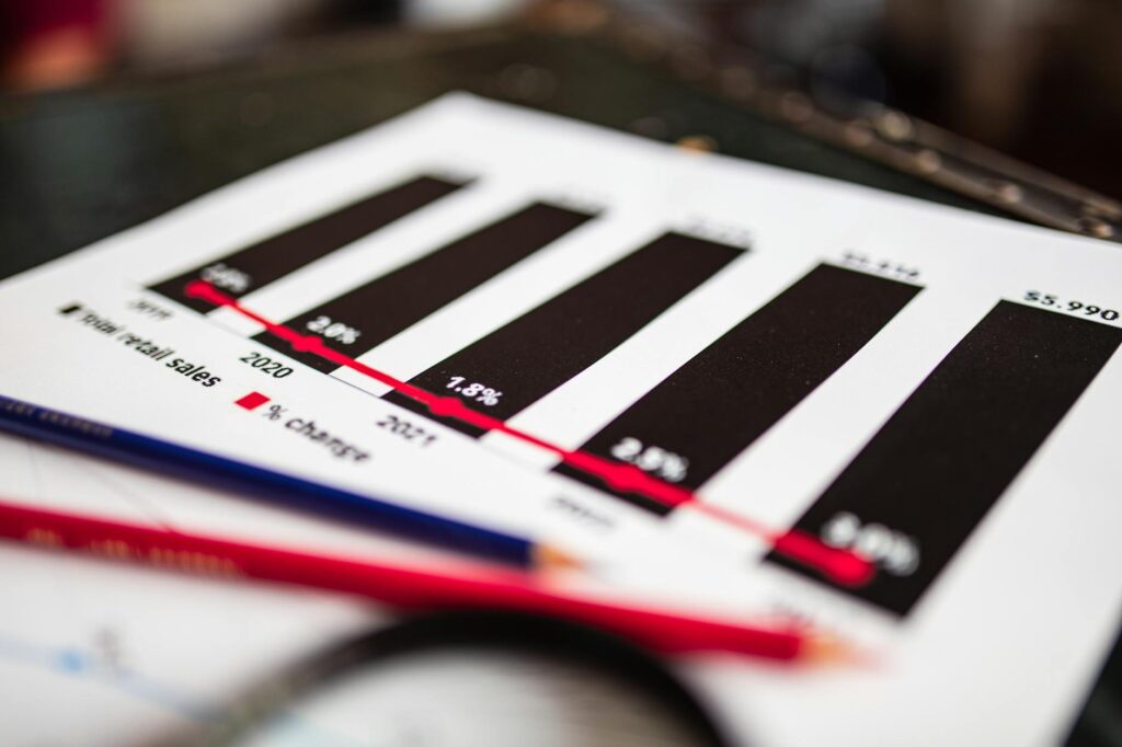 A vibrant digital chart showing the market share and growth of different financial assets.